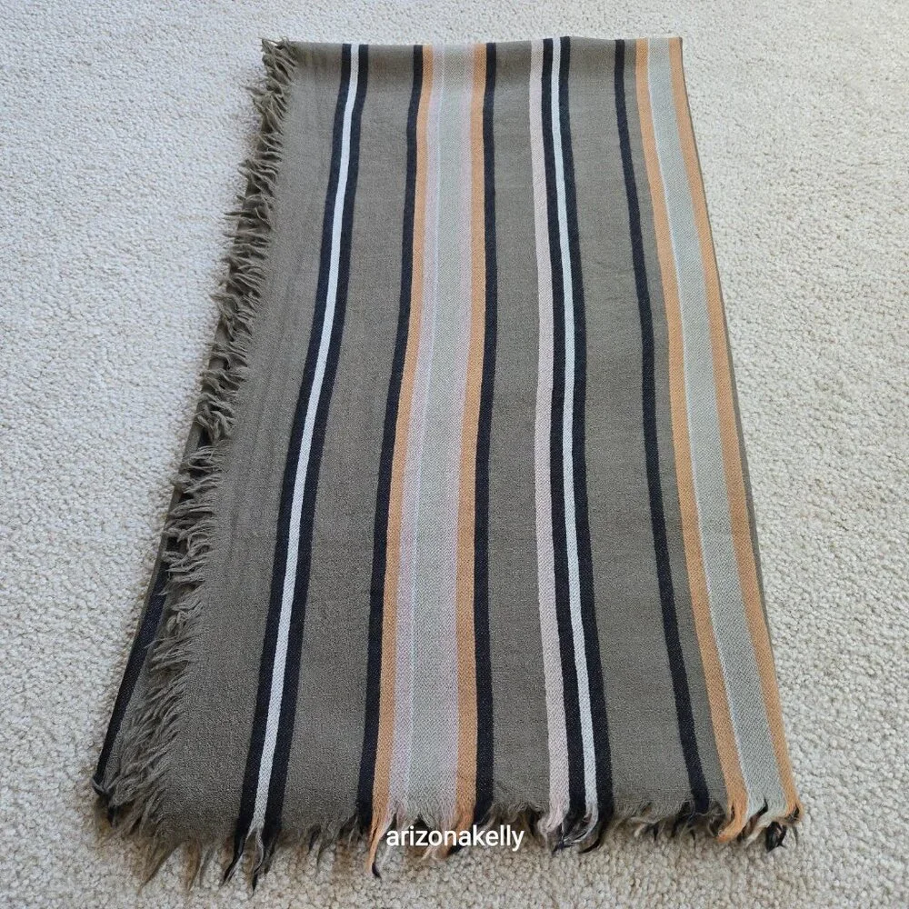 HUGE Wilfred Wool Stripe Blanket Scarf *FLAW* Aritzia